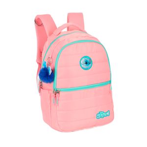 Mochila de Costas Juvenil Stitch Laptop Poliéster Salmão MJ47745SCSL - MaxLog
