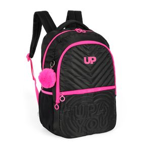 Mochila de Costas Juvenil Up4you Laptop Poliéster Preto MJ49091UPPT - MaxLog