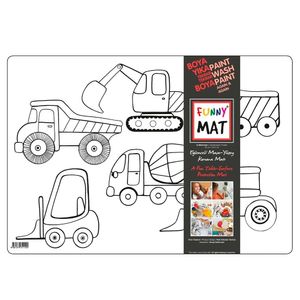 Tapete Para Colorir Funny Mat Caminhões de Construção Polipropileno 1112 - Menno