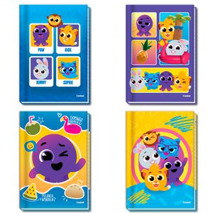 Caderno Brochura Capa Dura Bolofofos Sortido 80 Folhas 283981 - Credeal