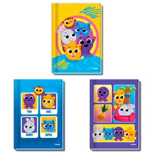 Caderno Brochura 1/4 Capa Dura Bolofofos Sortido 80 Folhas 283998 - Credeal