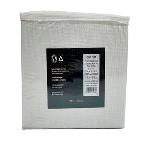 Kit Colcha Solteiro Porto 100% Algodão 1000 Branco 2 Peças 150x240cm 18445 - BecaDecor