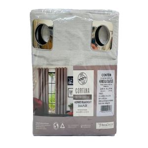 Cortina Corta Luz Hermes Blackout Dualplex 1000 Branco 260x230cm 20616 - BecaDecor