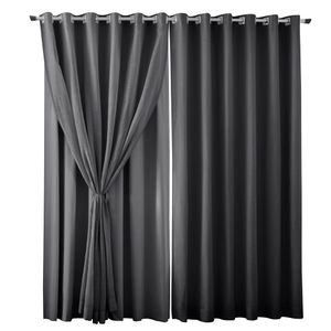 Cortina Corta Luz Hermes Blackout Dualplex 0008 Preto 260x230cm 20619 - BecaDecor
