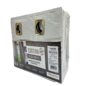 Cortina Corta Luz Hermes Blackout Dualplex 1000 Branco 400x260cm 20624 - BecaDecor