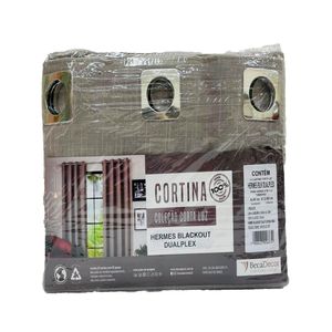 Cortina Corta Luz Hermes Blackout Dualplex 0004 Cinza 400x260cm 20626 - BecaDecor