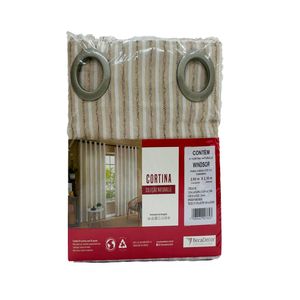 Cortina Naturalle Windsor 0002 Bege 2 Peças 260x230cm 20643 - BecaDecor