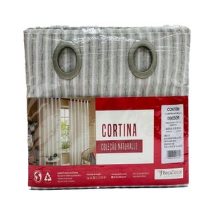 Cortina Naturalle Windsor 0001 Cinza 2 Peças 400x260cm 20644 - BecaDecor