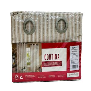 Cortina Naturalle Windsor 0002 Bege 2 Peças 400x260cm 20645 - BecaDecor