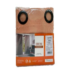 Cortina Rústica Veneza 5380 Pomelo 2 Peças 260x170cm 20775 - BecaDecor