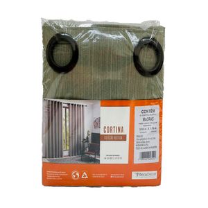 Cortina Rústica Madras 6362 Cáctus 2 Peças 260x170cm 20784 - BecaDecor