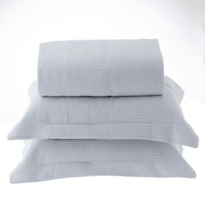 Kit Colcha Queen Porto 100% Algodão Branco 1000 3 Peças 240x260cm 18443 - BecaDecor
