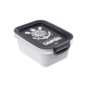 Marmita Com Travas Corinthians Plástico 850ml 16204 - Plasútil