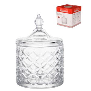 Potiche Decorativo Amazoni Vidro Transparente 15,5cm PTCH080 - Hauskraft