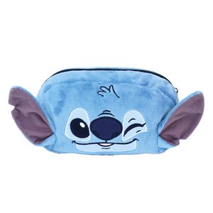 Estojo Escolar Stitch Fluffy Pelúcia Azul 4778 - Dac