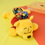 Estojo_Fluffy_Pooh_Estojo_Escolar_Ursinho_Pooh_Com_Zíper_Fluffy_Pelúcia_Amarelo_Ref.4781_Dac