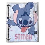 Fichário_Universitário_Stitch_Pvc_Cristal_Com_Botões_192_Folhas_Ref.5201_Dac