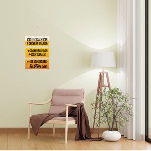 Placa Decorativa Com Corda "Churrasco Com Cerveja" Mdf JPL2054 - Nsw
