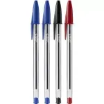 Caneta_Esferográfica_Cristal_Azul/Vermelha/Preta_Blister_4_Unidades_-_Bic