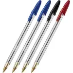 Caneta_Esferográfica_Cristal_Azul/Vermelha/Preta_Blister_4_Unidades_-_Bic