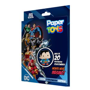 Paper Toys Dc Comics Caixa Com 3 Personagens de Papel Colecionáveis Surpresa 10655 - Animativa