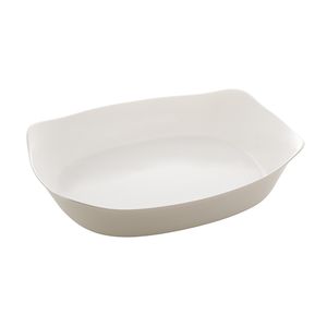 Refratário Carine G Vidro Opalino White 38x28x7,5cm 5871 - Lyor