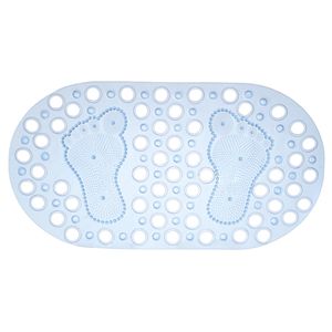 Tapete Para Box Banheiro Azul Estampa Pés 65x35cm TAP35 - Western