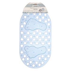 Tapete Para Box Banheiro Azul Estampa Pés 65x35cm TAP35 - Western