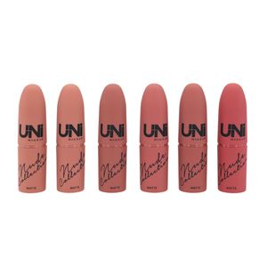 Batom Matte Nude Collection Sortido 1 Unidade UNBA238DS - Unimakeup