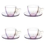 Conjunto_4_Xicaras_de_Chá_Com_Pires_Bee_Rainbow_Vidro_200ml_JGCH077RB_-_Hauskraft