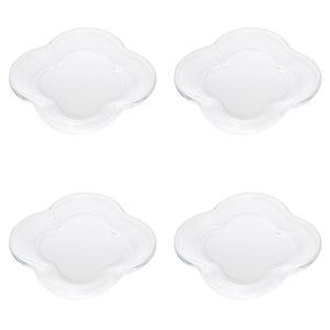 Conjunto 4 Pratos Para Sobremesa de Vidro Butterfly 17cm 29274 - Rojemac