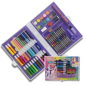 Maleta de Pintura Unicórnios com 86 Peças 17942 - Magic