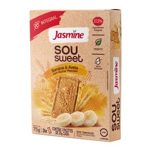 Biscoito Vegano Integral Sou Sweet Banana E Aveia 75g 8107 - Jasmine