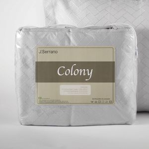 Kit Colcha Solteiro Colony Bricks 2 Peças Prata 180x230cm B62892959010 - Jc Serrano