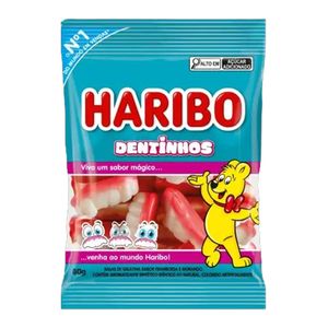 Bala de Gelatina Dentinhos 80g 50261 - Haribo