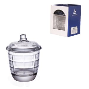 Potiche Lines Com Tampa Vidro 12cm PTCH089 - Hauskraft