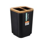 Porta_Escova_de_Dentes_My_Day_Plastico_Preto_Detalhe_Bambu_OR94020_-_Ordene