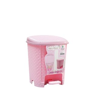 Lixeira Rattan Bebê E Mamãe Rosa 6l BM2064 - Monte Libano