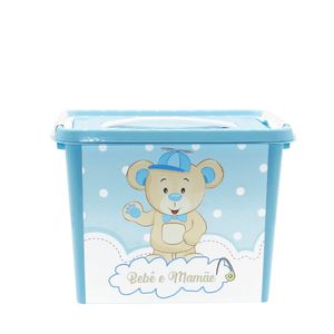 Caixa Organizadora Bebê E Mamãe 9l Azul BM3012 - Monte Libano