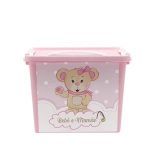 Caixa Organizadora Bebê E Mamãe 9l Rosa BM3002 - Monte Libano