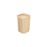 Porta_Cotonete_Algodão_Classic_Plástico_Marmorizado/_Bege_Madeira_420ml_13751_-_Plasútil