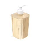 Porta_Sabonete_Liquido_Classic_Plástico_Marmorizado/_Bege_Madeira_420ml_13749_-_Plasútil