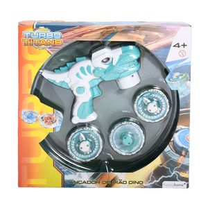 Conjunto Piões de Batalha Dino Plástico Azul 3 Peças LM2200 - honeyhome