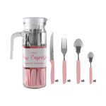 Jogo_de_Talheres_New_Caprese_Inox_Cabo_Plástico_Rosa_Com_Jarra_de_Vidro_25_Peças_A66511_-_Fratelli