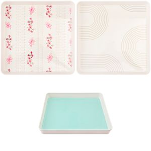 Bandeja Quadrada Plástico Sortida 26,2x26,2x2,5cm LM2937DUO - honeyhome