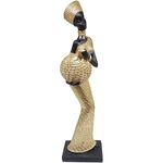 Estatueta_Mulher_Africana_Com_Pote_Resina_Dourada_33x9x9,3cm_Ref.LM2868_honeyhome