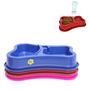 Comedouro Duplo (460ml X 300ml) Automático Formato Osso Sortido 2893-Pet Toys