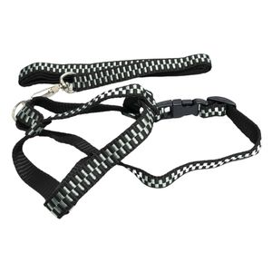 Guia E Peitoral Tradicional Nº3 Nylon Listras 3099 - Pet Toys