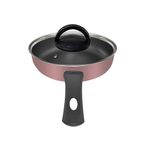 Frigideira_Alumínio_Antiaderente_Tampa_de_Vidro_Rose_18cm_Ref.2101809_Alumínio_Marpal