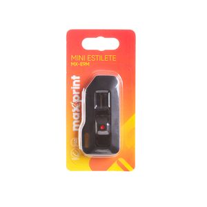 Mini Estilete Magnético MX-E9m Plástico Preto 9mm 71000024 - Maxprint